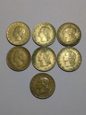 lotto 7 monete 20 lire italia repubblica 1958/1970/1981/1982(X2)/1985/1987