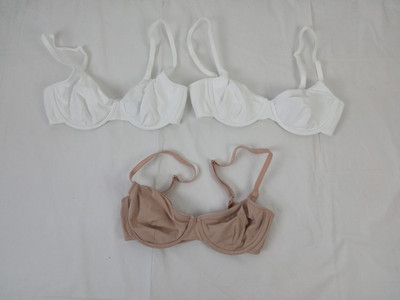 M&S 3Pcs Bra Bundle Size 32C Multicoloured Non Padded Wired Bras New