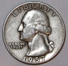 1957-D Washington Quarter - Very Fine - Details - #1182EA