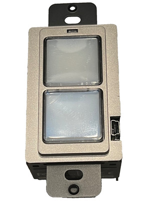 RTI RK1-2, Metallic Gray-2-Button Programeable InWall Keypad Remote Ctrl-NEW
