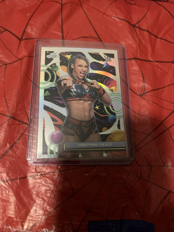 Topps 2026 Chrome Cosmic Jordynne Grace Refractor  #107 and 2 base cards