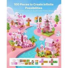 Magnetic Blocks 100 PCS Princess Castle Set Magnetic Building Cubes for Kids
