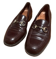 Gucci Loafers Dark Chocolate Brown Slip On Shoes Horsebit Vintage Men's 8.5 D
