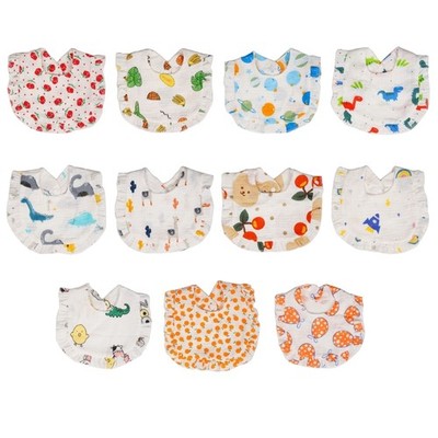Cotton Newborn Mouth Wipe Cloths Drooling Towel Newborn Breathable Nursing Bib