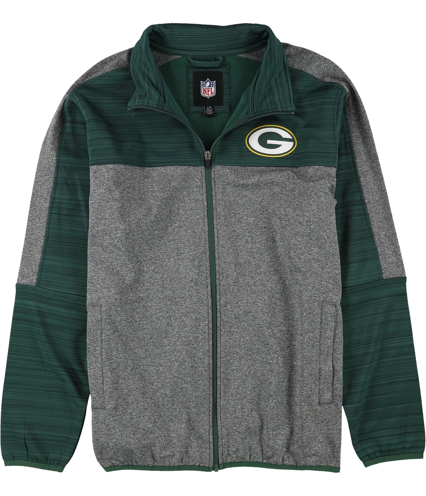 G-III Sports Mens Green Bay Packers Jacket, Grey, Large