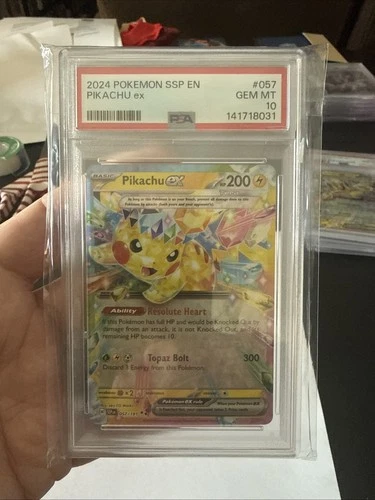 2024 POKEMON SSP EN-SURGING SPARKS #057 PIKACHU EX PSA 10 GEM MINT