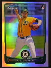 2012 Bowman Draft Picks & Prospects #3 A.J. Griffin /300 Chrome Refractors A's