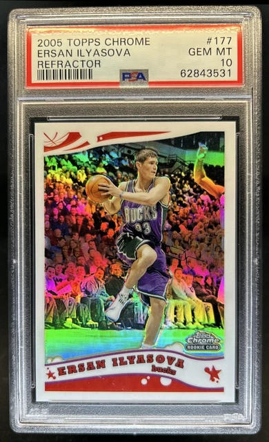 2005-06 Topps Chrome Ersan Ilyasova Refractor Rookie RC #/999 Bucks PSA 10