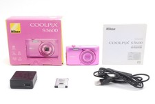  MINT w/Box Nikon Coolpix S3600 20.1MP Compact Digital Camera Pink From JAPAN
