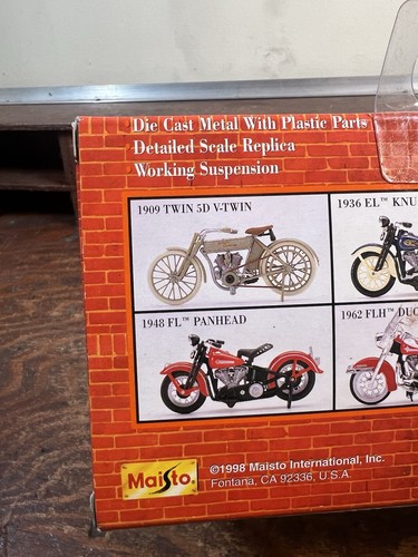 Harley Davidson 1:18 Boxed Nice Condition. Unopened Box 1909 Twin - Picture 9 of 11