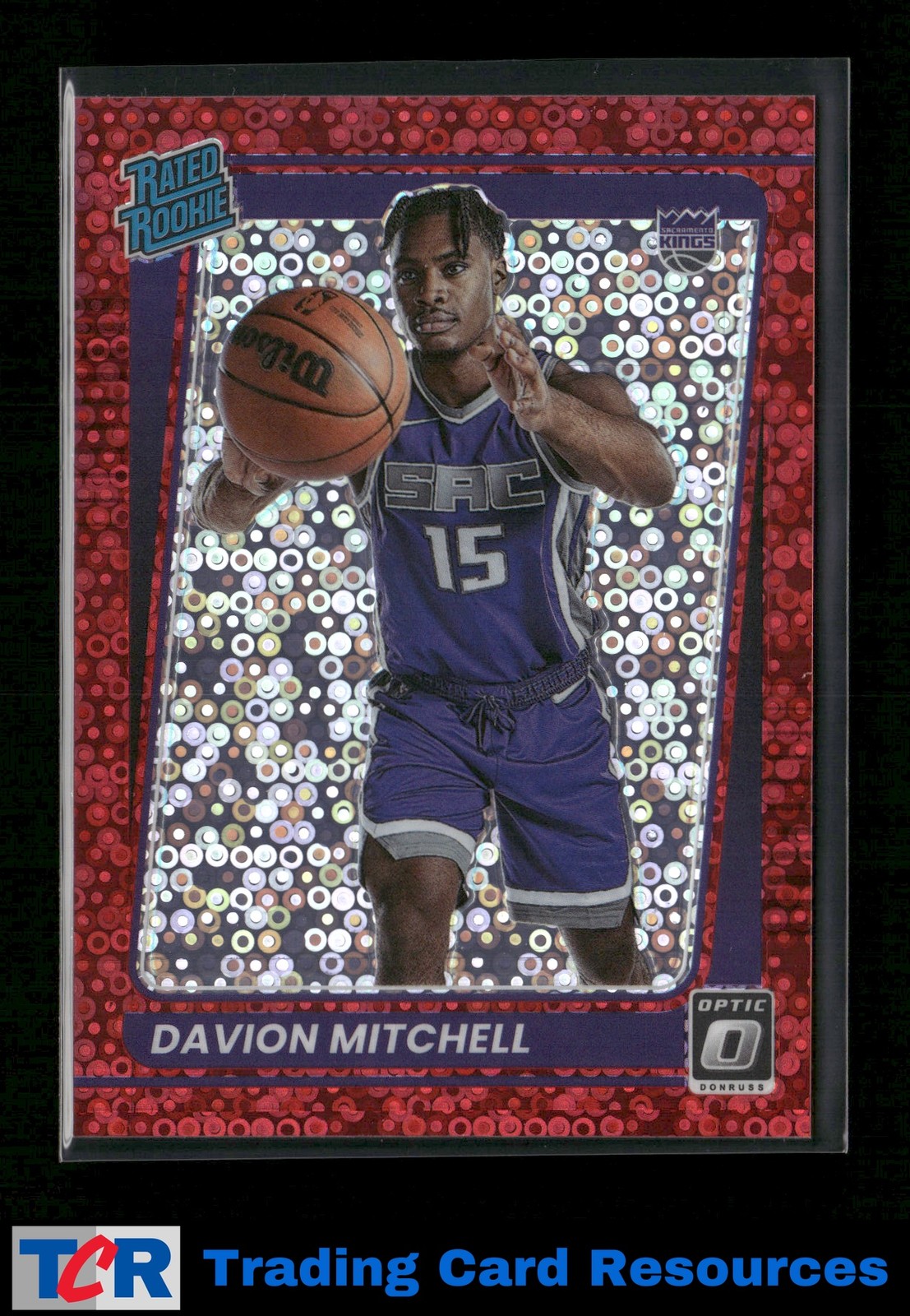 2021-22 Donruss Optic #155 Davion Mitchell Fast Break Red #/85