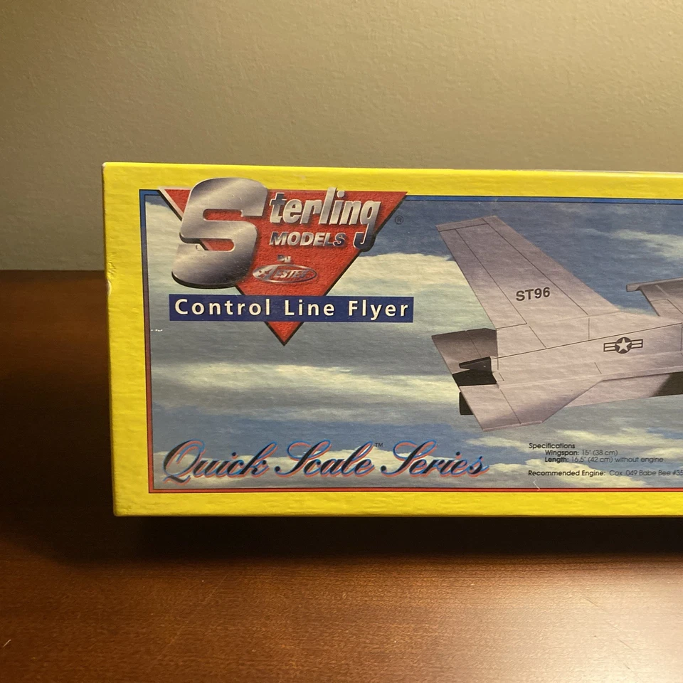 1996 Sterling Models F16 FALCON 1/2A CL 15” Wing Span Balsa Kit STE 6748 NISB - Image 4 of 4