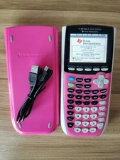 Texas Instruments TI-84 Plus C Silver Pink Gray Color Screen Graphing Calculator