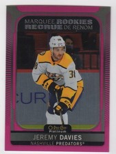 2021-22 Jeremy Davies O-Pee-Chee Platinum Matte Pink Marquee Rookie RC #252