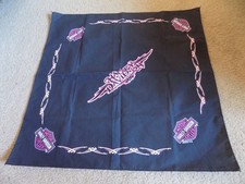 Harley Davidson Bandana Black Motorcycles Eagle Handkerchief 24x24