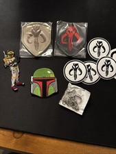 Mandalorian Bounty Hunter Set Of 2 Boba Fett X2 Mythosaur Skull Patch s Read