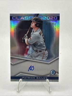 2020 Bowman Draft Class of 2020 Patrick Bailey On Card Auto /250