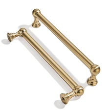 khtumeware 2 Pack 6 Inch Hole Center Brushed Brass Cabinet Pulls Heavy Duty
