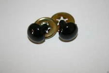 Crystal Plastic Safety Teddy Bear Eyes Inc Washers Soft Toy Making -Black 15mm