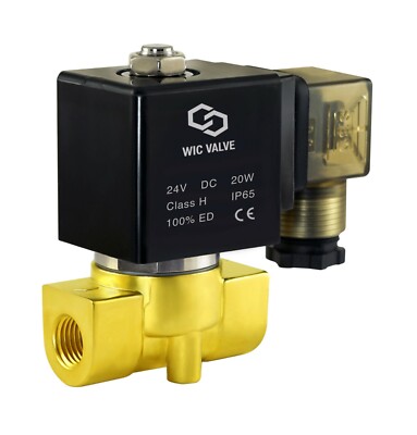 1/4'' Inch Brass Fast Response Electric Solenoid Valve Normally Closed 24V DC