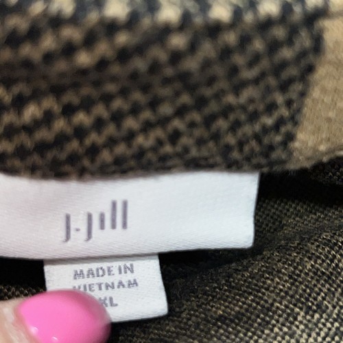 J Jill Brown Checkered Sweater XL - Picture 3 of 4