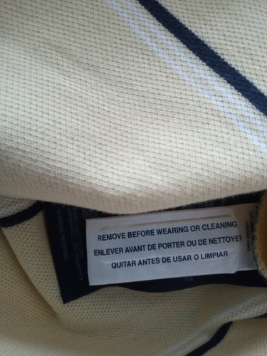 Tommy Hilfiger yellow with black/white stripe; L/G, ideal for work/casual - Picture 6 of 8