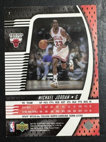 MICHAEL JORDAN CHICAGO BULLS HOF #1 SP '99-00 1999-00 UD IONIX BALONCESTO - Imagen 2 de 2