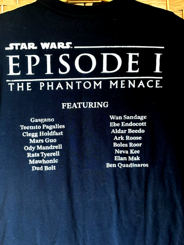 Star Wars: The Phantom Menace "Young Anakin Skywalker" Unisex Black T-Shirt (L) - Picture 6 of 11