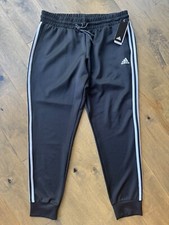 Adidas Women's 3-Stripe Aeroready Active Jogger Pants Black White IW7842 Size XL