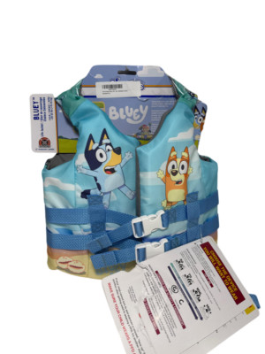 SwimWays Bluey Life Jacket, Life Jackets for Kids 33-55 lbs, DAMAGED COVER