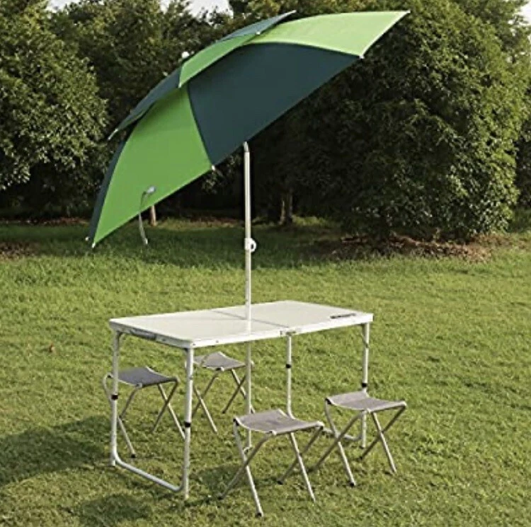 Paraguas de playa Redcamp 6,5 pies verde portátil ideal para pescar con estuche de transporte Foto 2 de 4