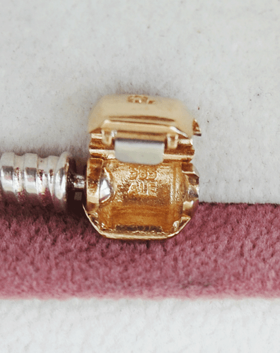 Gen Pandora 18cm Sterling Silver Bracelet with 14ct. gold lock - 590702HG - Picture 3 of 3