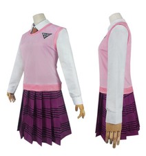 Dangaronpa Kaede Akamatsu Cosplay Kostum Tank Top Short Pleated Skirt