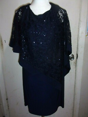 NEW Dressbarn Navy Blue Sequins Formal Dress Sizes 6,8,10,12,14,16 (B272) |  eBay