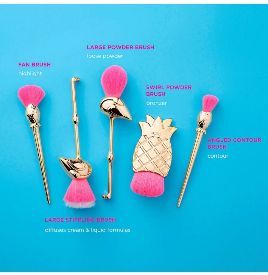 TARTE Let's Flamingle Brush Set (Great $136 Value Set) ~ Limited Edition ~ NIB - Image 4 of 4