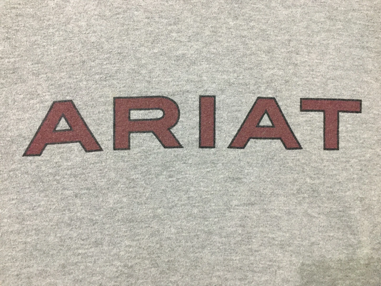 VETEMENTS Felpa con cappuccio Ariat uomo taglia L grigio bordeaux logo Spellout pullover L S