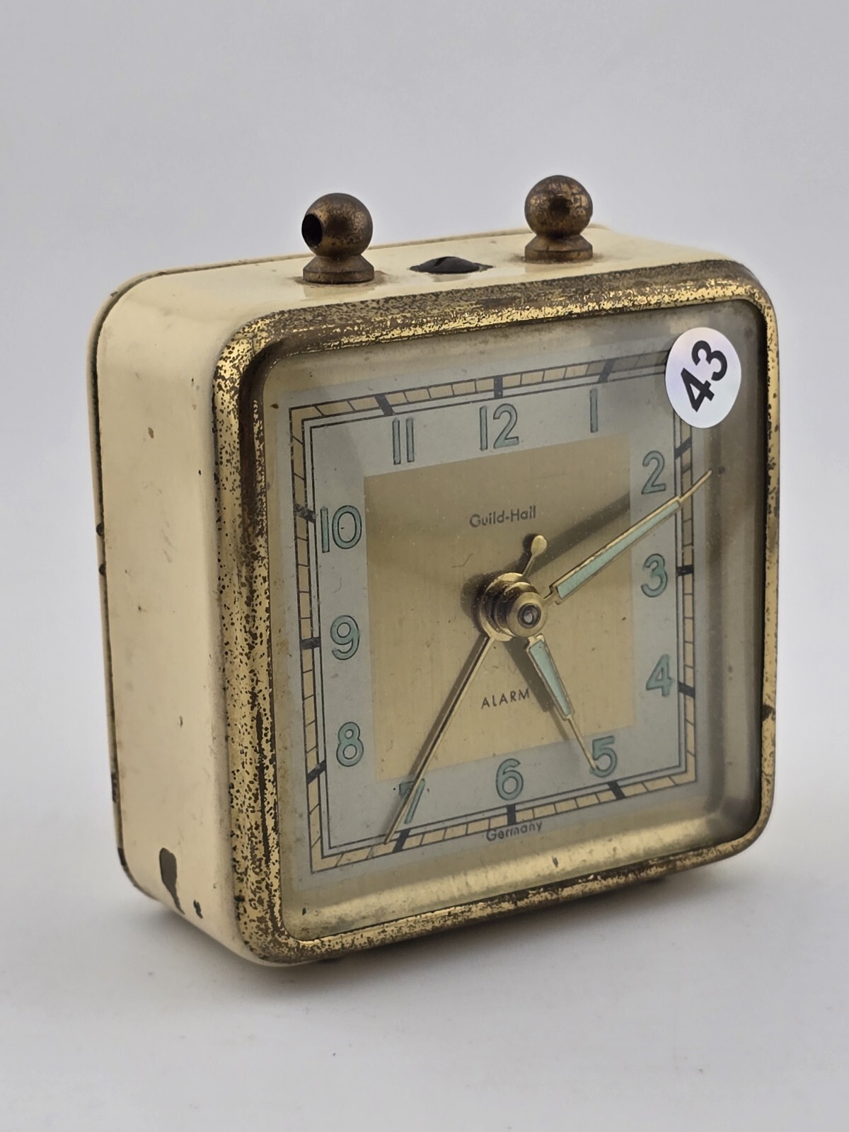 Vintage Guild-Hall Alarm Wind Up Clock. Made In Germany. Mid 20th Century Works