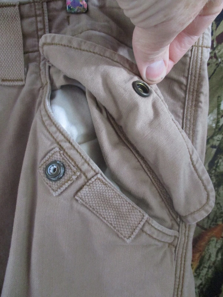 Polo Ralph Lauren 4883A Pantalones cargo militares ajustados algodón tostado ajuste excedente 42 30 Foto 4 de 4