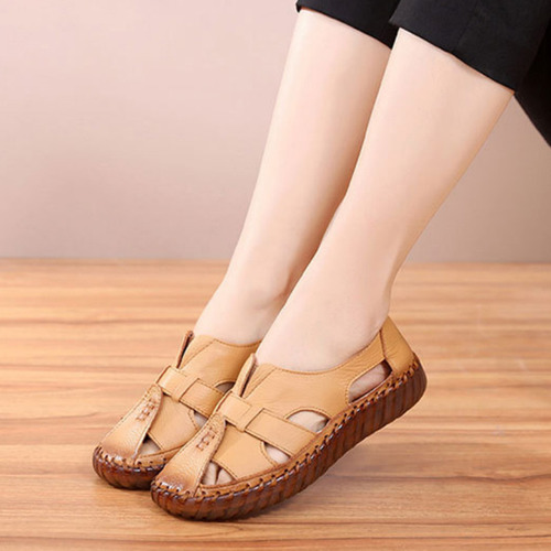 Verano 2020 sandalias de mujer hechas a mano zapatos planos de estilo retro  | eBay