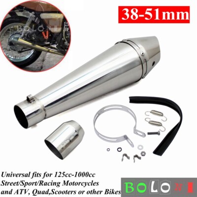 38-51mm Motorcycle Exhaust Pipe For 125cc-1000cc Cafe Racer Street Dirt  Bike