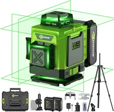 16 Lines Green Laser Level Kit -4X360° 4D Self-Leveling Cross Line Laser Level,