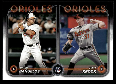 2024 Topps Update #US315 David Bañuelos / Matt Krook RC, RCOM Baltimore Orioles
