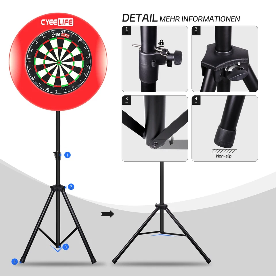 CyeeLife Dartboard Tripod Stand for Steel Dart Games,From Australia - image 2 of 4