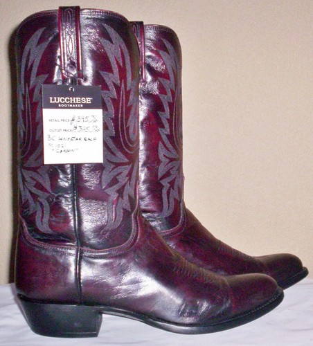 Lucchese Black Cherry, Lonestar Calf 