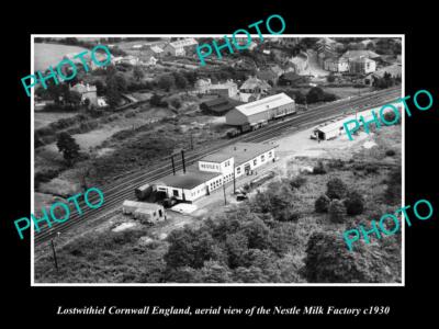 OLD 8x6 HISTORIC PHOTO OF LOSTWITHIEL CORNWALL ENGLAND NESTLE FACTORY c1930