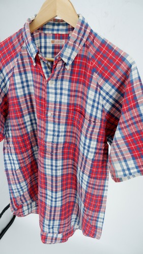 SUGAR CANE union made TOYO red plaid pullover polo shirt large - Picture 5 of 11