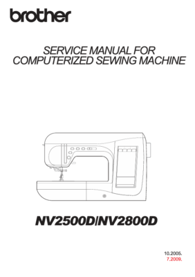 #ad Brother NV2500D NV2800D Sewing Machine Service Manual $17.99