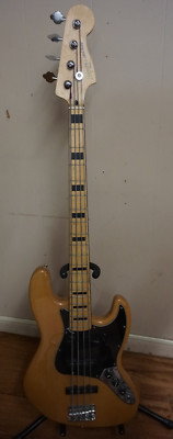 (RI4) Fender Squire Jazz Bass Electric Bass Guitar Natural