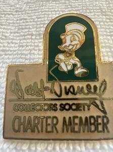 Walt Disney Collectors Club Charter Member Pin Jiminy Cricket