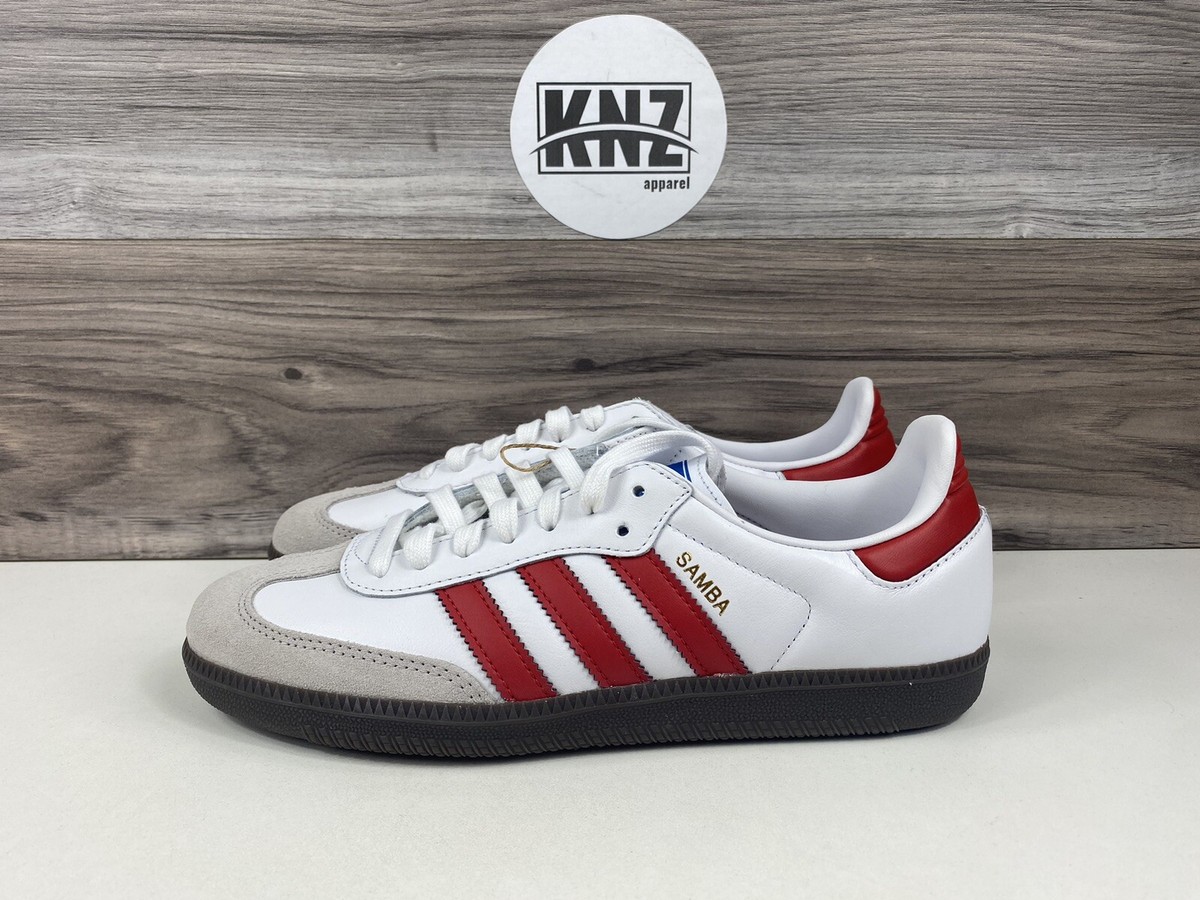 スニーカー adidas Samba OG Black White Red Adidas Samba Originals OG White Better Scarlett Red Soccer